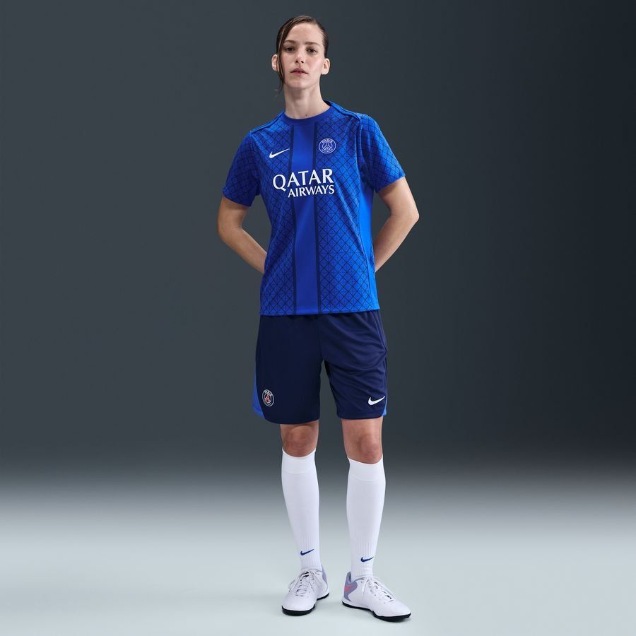 Paris Saint Germain Training T-Shirt Dri-FIT Academy Pro Pre Match - Hyper Royal/Midnight Navy/White Women-SoccerKits Hub | Buy Soccer Jerseys Online